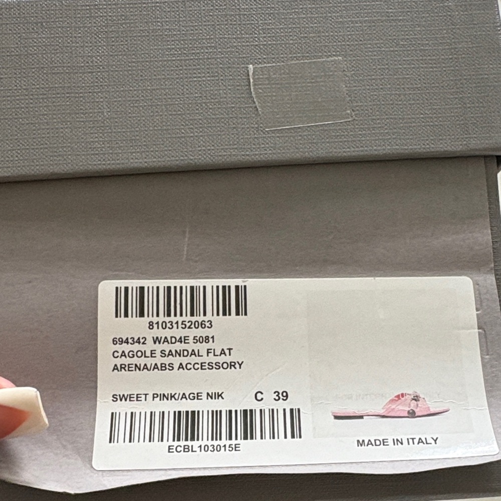 Balenciaga cagole💕💕💕 Pink Leather Slide Sandals sz 39 - Picture 8 of 9